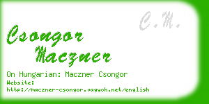 csongor maczner business card